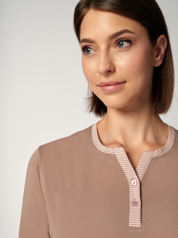 HUBER Pajama ' Night Basic Selection ' in Brown