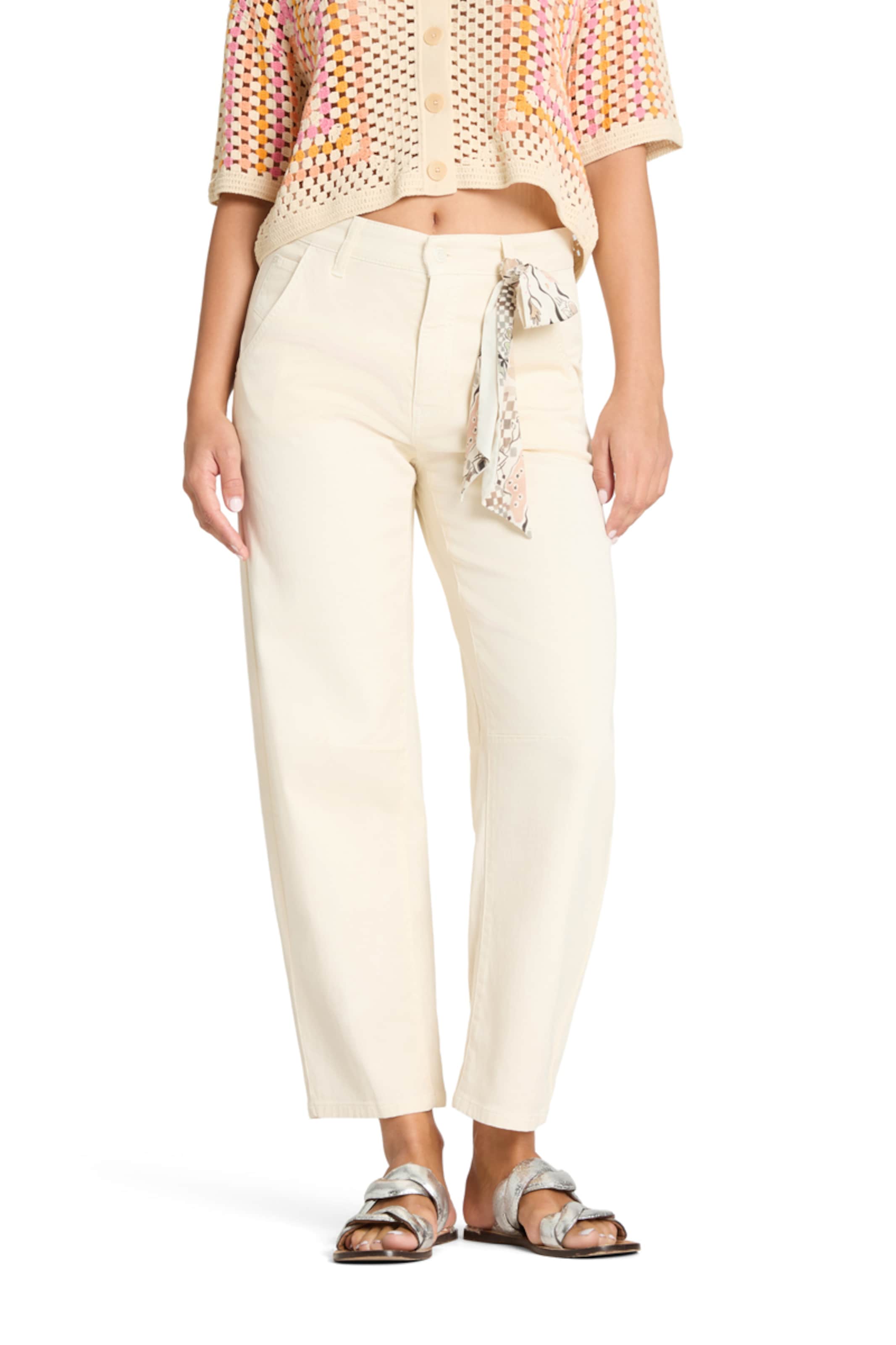 Cambio Regular Pants 'Orelie' in Beige: front