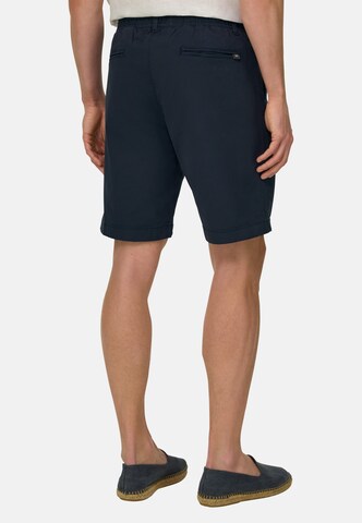 Boggi Milano Regular Bandplooibroek in Blauw