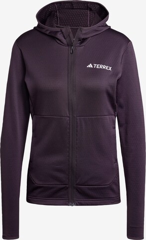 ADIDAS TERREX Funktionsfleecejacke 'Xperior' in Lila: predná strana