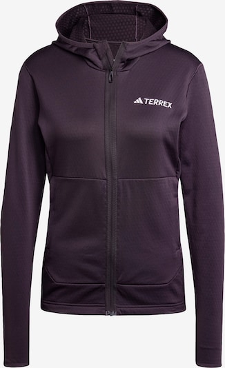 ADIDAS TERREX Functionele fleece jas 'Xperior' in de kleur Aubergine, Productweergave