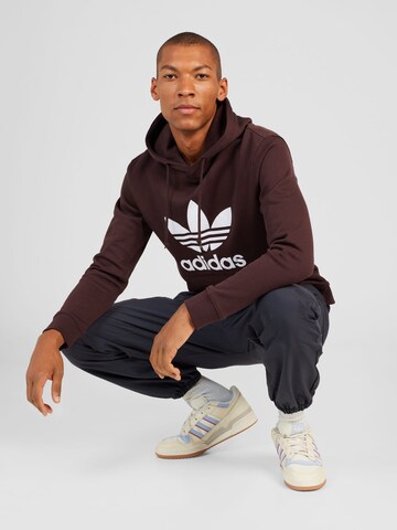ADIDAS ORIGINALS Mikina 'TREFOIL' – červená