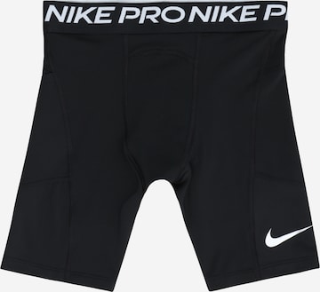 NIKESkinny Sportske hlače 'Pro' - crna boja: prednji dio