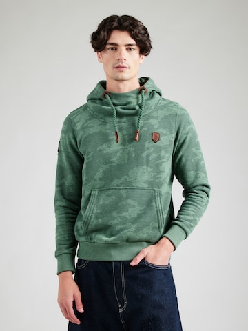 naketano Regular Fit Sweatshirt 'Supapimmel' in Grün: Vorderseite