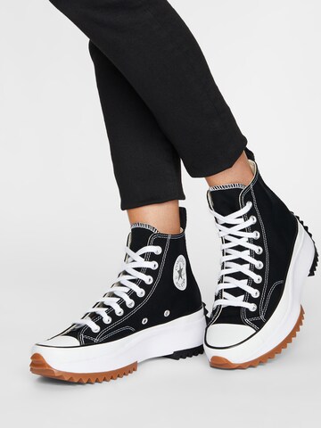 Baskets hautes 'Run Star Hike Hi' CONVERSE en noir : devant