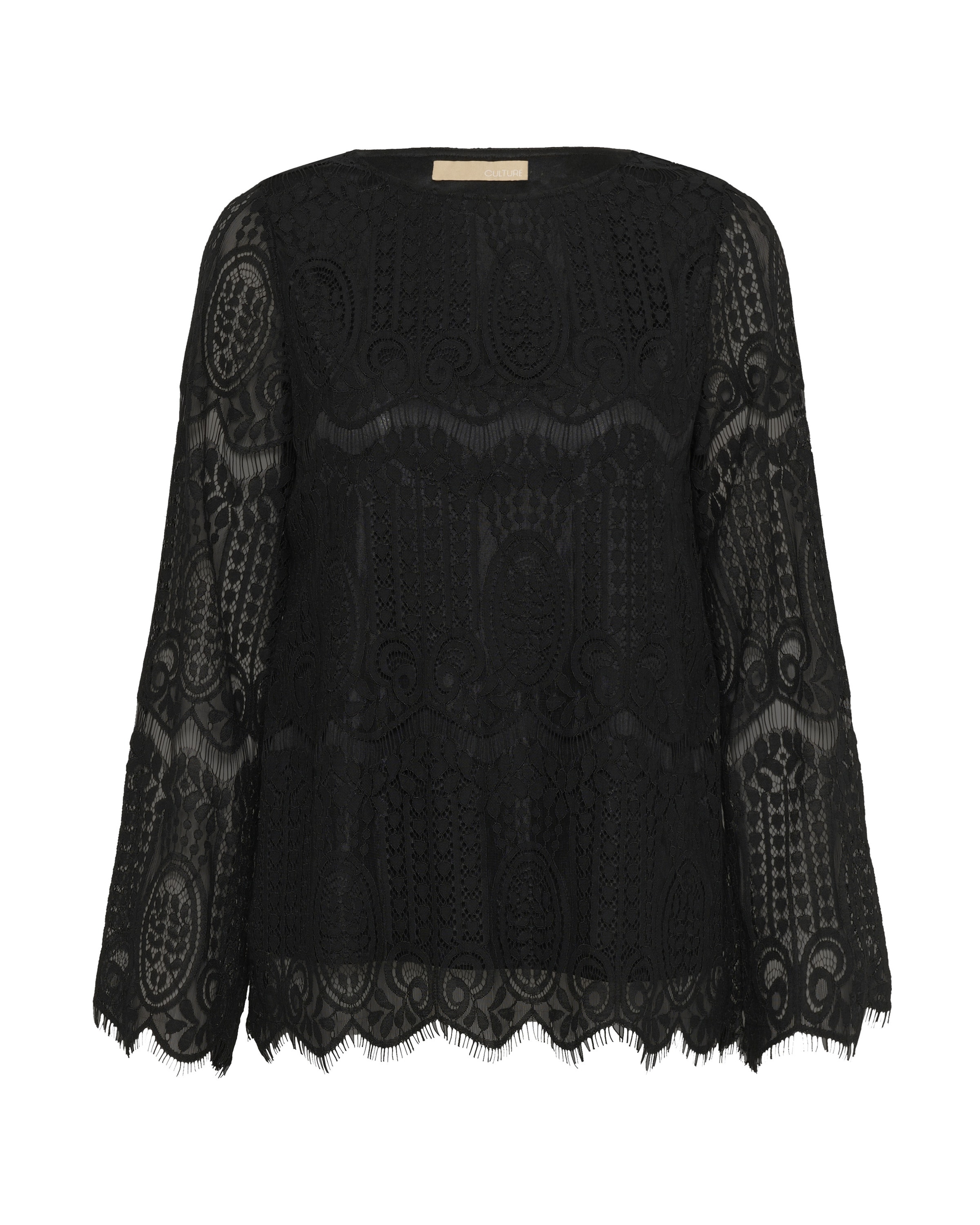 CULTURE Blúz 'CUCroba' - fekete: elől