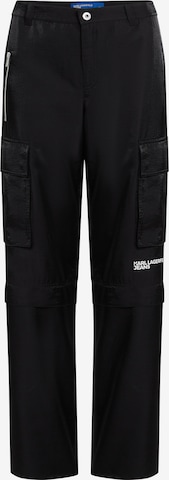 KARL LAGERFELD JEANS Свободный крой Брюки-карго ' Iridescent ' в Черный: спереди