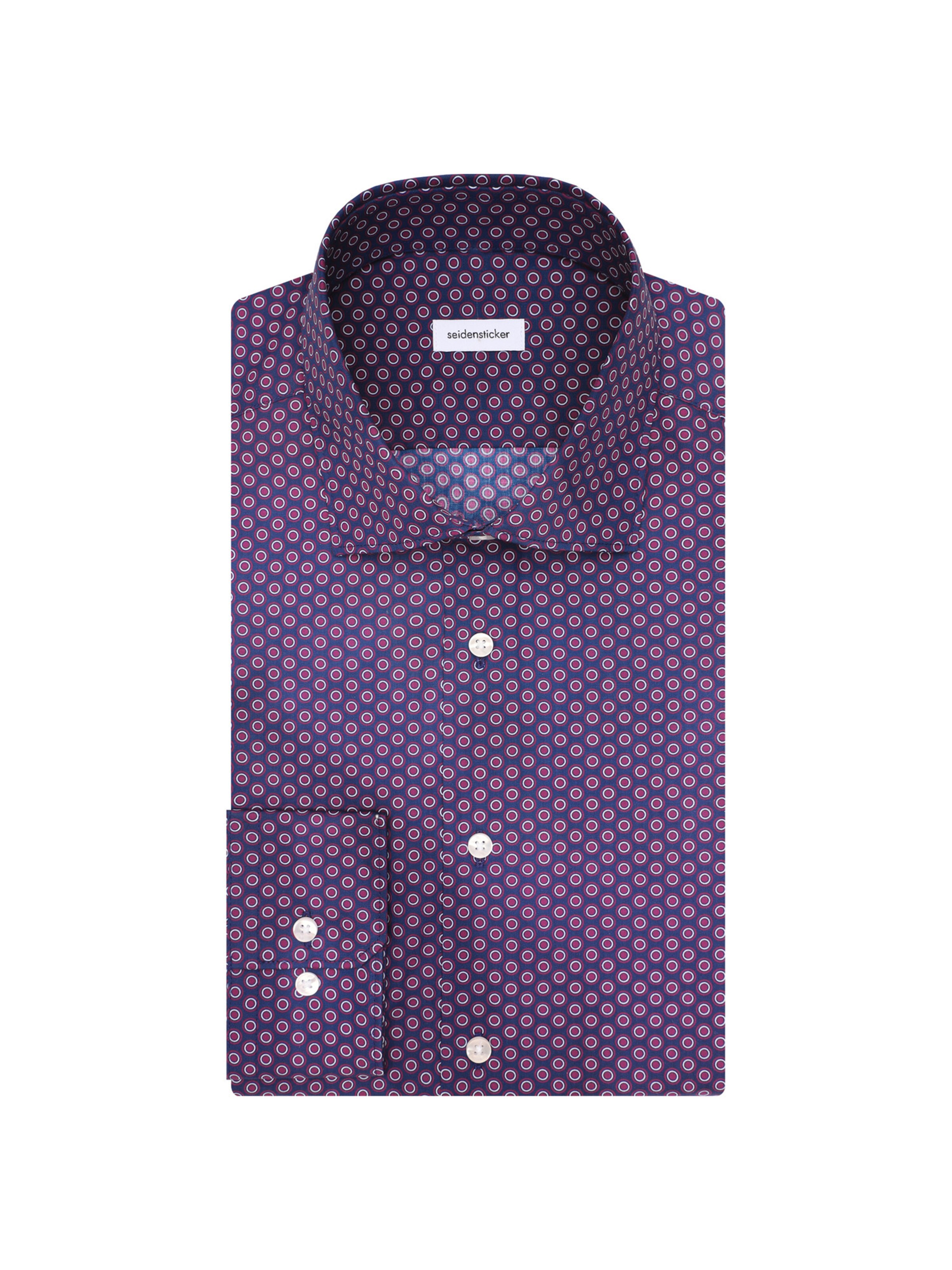 Coupe regular Chemise business 'Schwarze Rose' SEIDENSTICKER en violet
