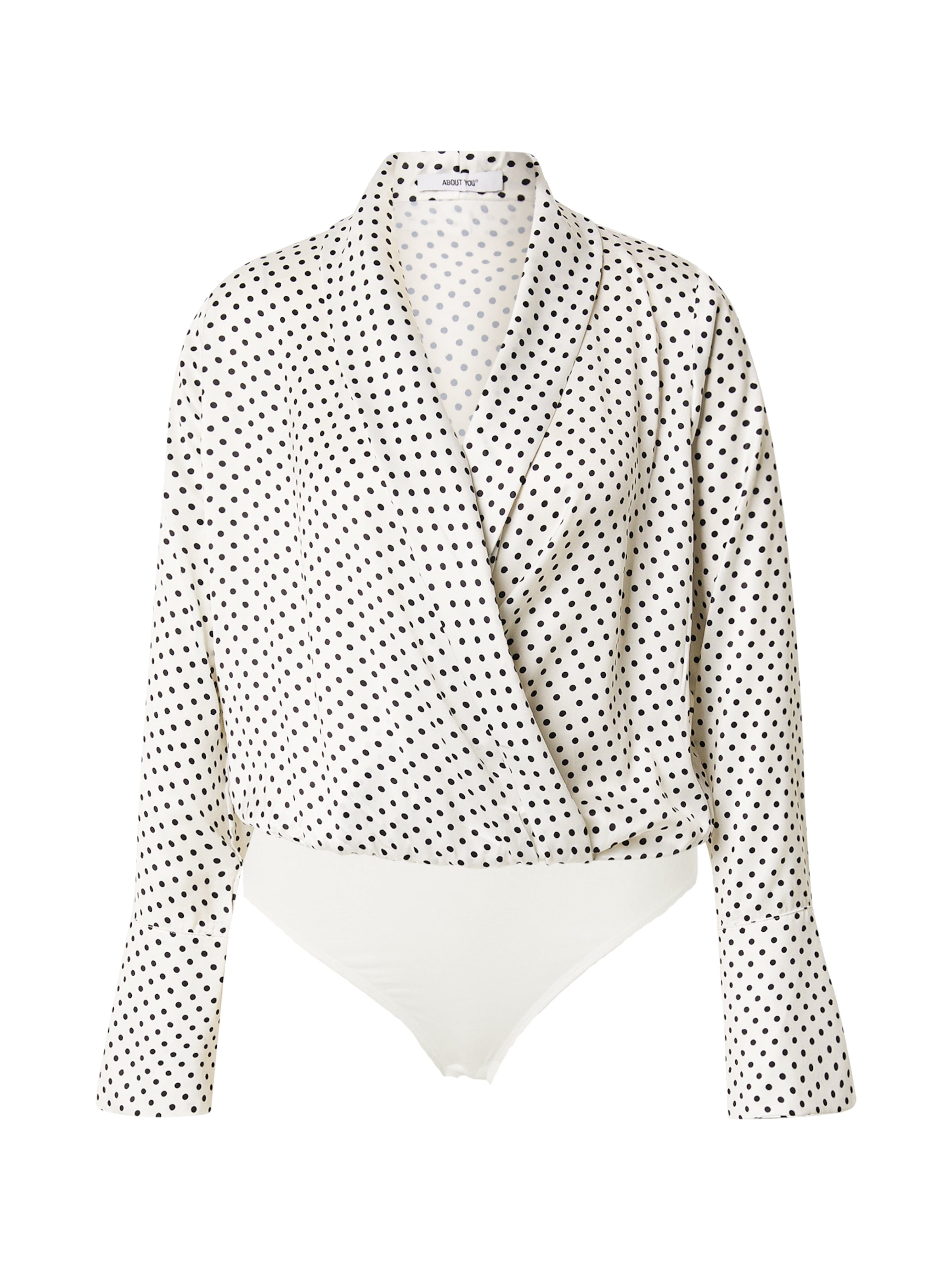 ABOUT YOU Blúz body 'Gitta' - fekete: elől