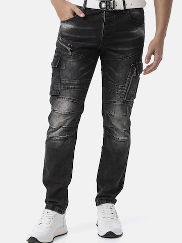 CIPO & BAXX Slimfit Jeans in Grijs: voorkant