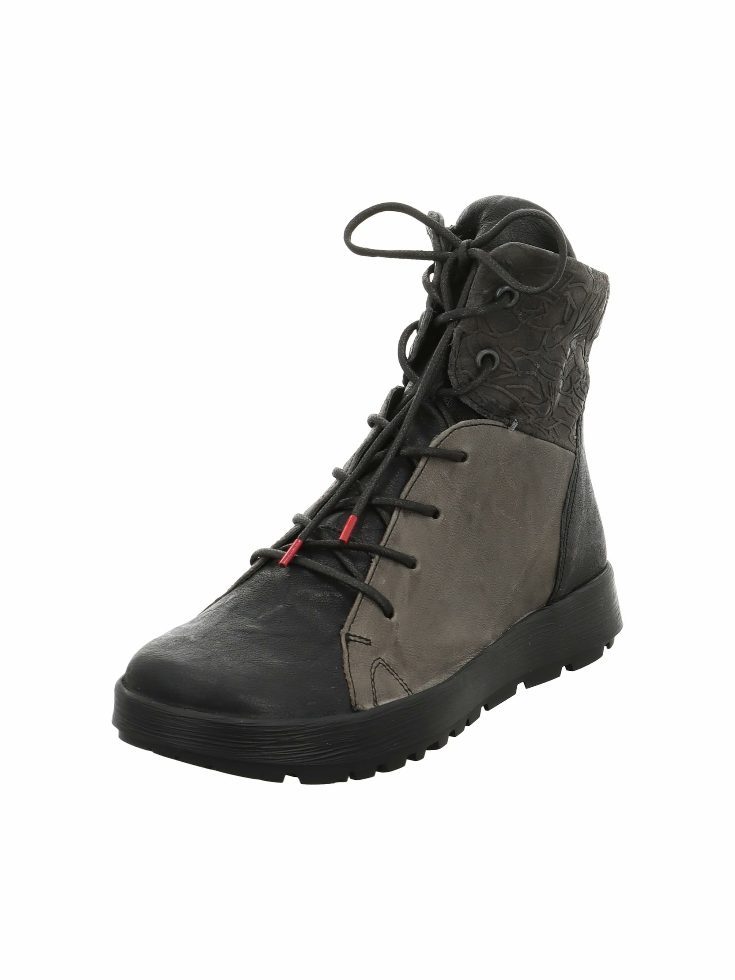 THINK! Lace-Up Ankle Boots in Black: front