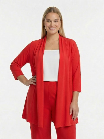 YOEK Knit cardigan in Red: front