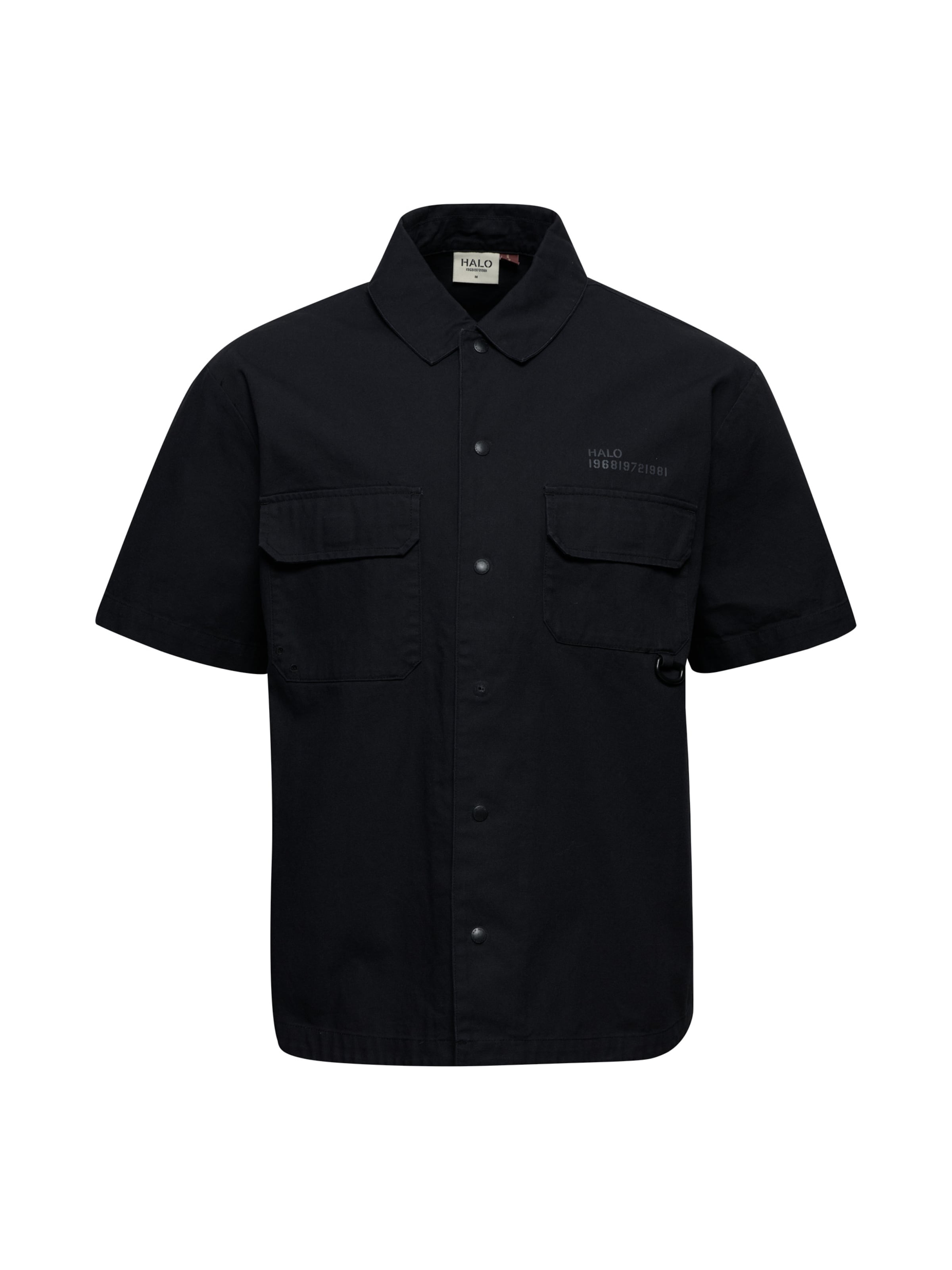 HALO Comfort Fit Hemd in Schwarz: Vorderseite