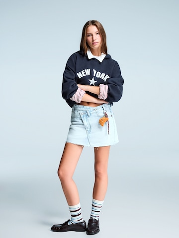 Bershka Majica | modra barva