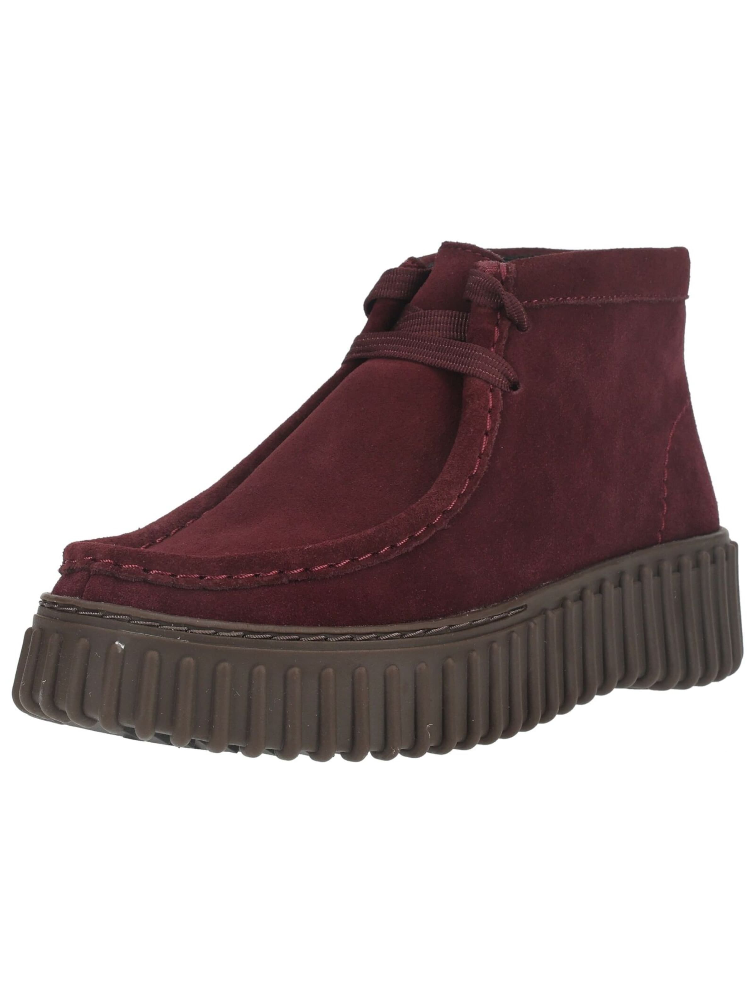CLARKS Lace-up bootie in Red: front