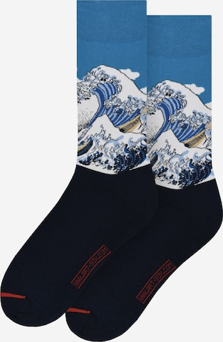 MuseARTa Socks 'Great Wave' in Blue: front