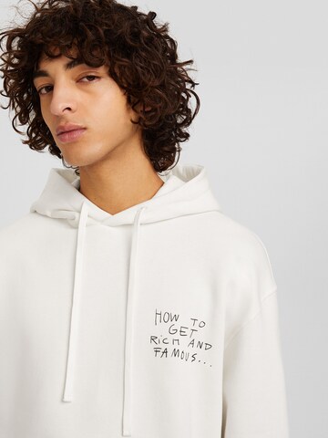 Sweat-shirt Bershka en blanc