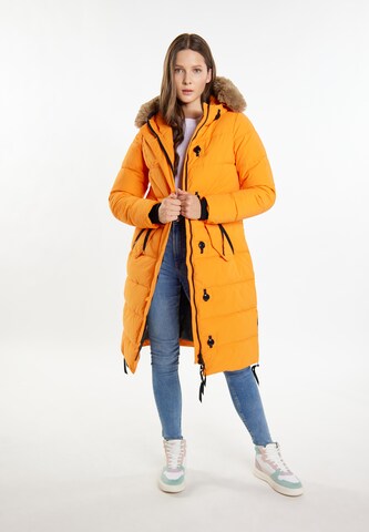 MYMO Χειμερινό παλτό σε πορτοκαλί