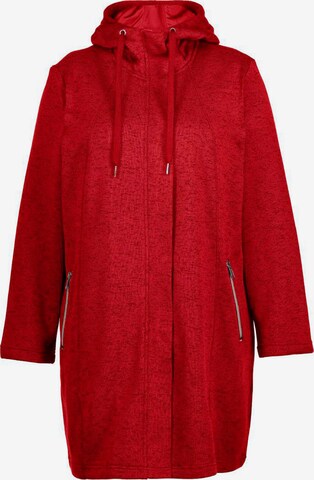 Cardigan Ulla Popken en rouge : devant