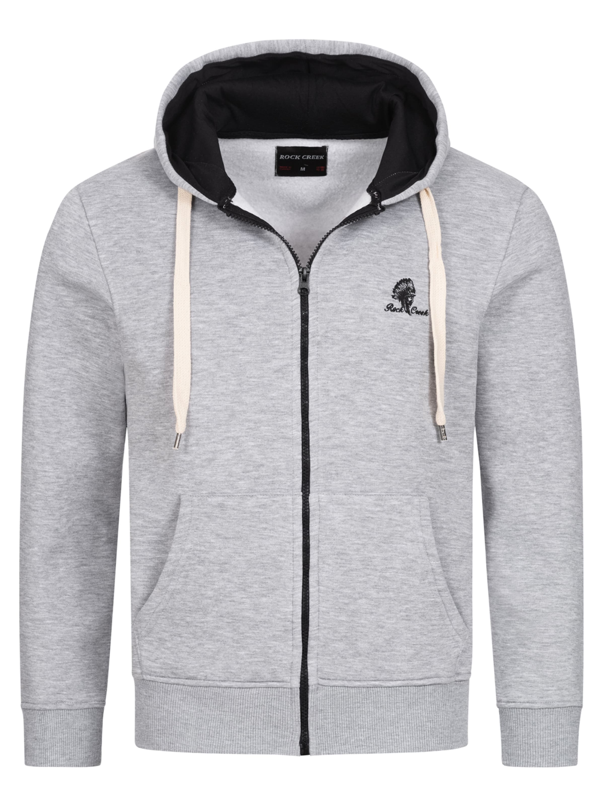 Rock Creek Sweatjacke in Grau: Vorderseite