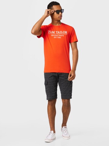 TOM TAILOR Regular Fit T-Shirt in Rot