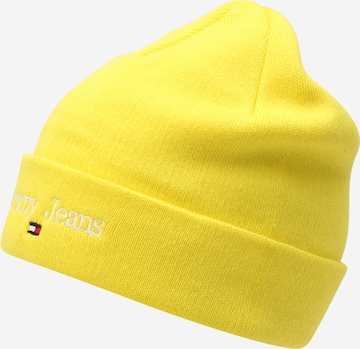 Bonnet Tommy Jeans en jaune : devant