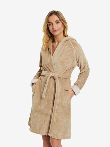 ESPRIT Short Bathrobe in Beige: front