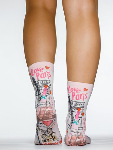 Wigglesteps Sokken 'Love Paris' in Roze