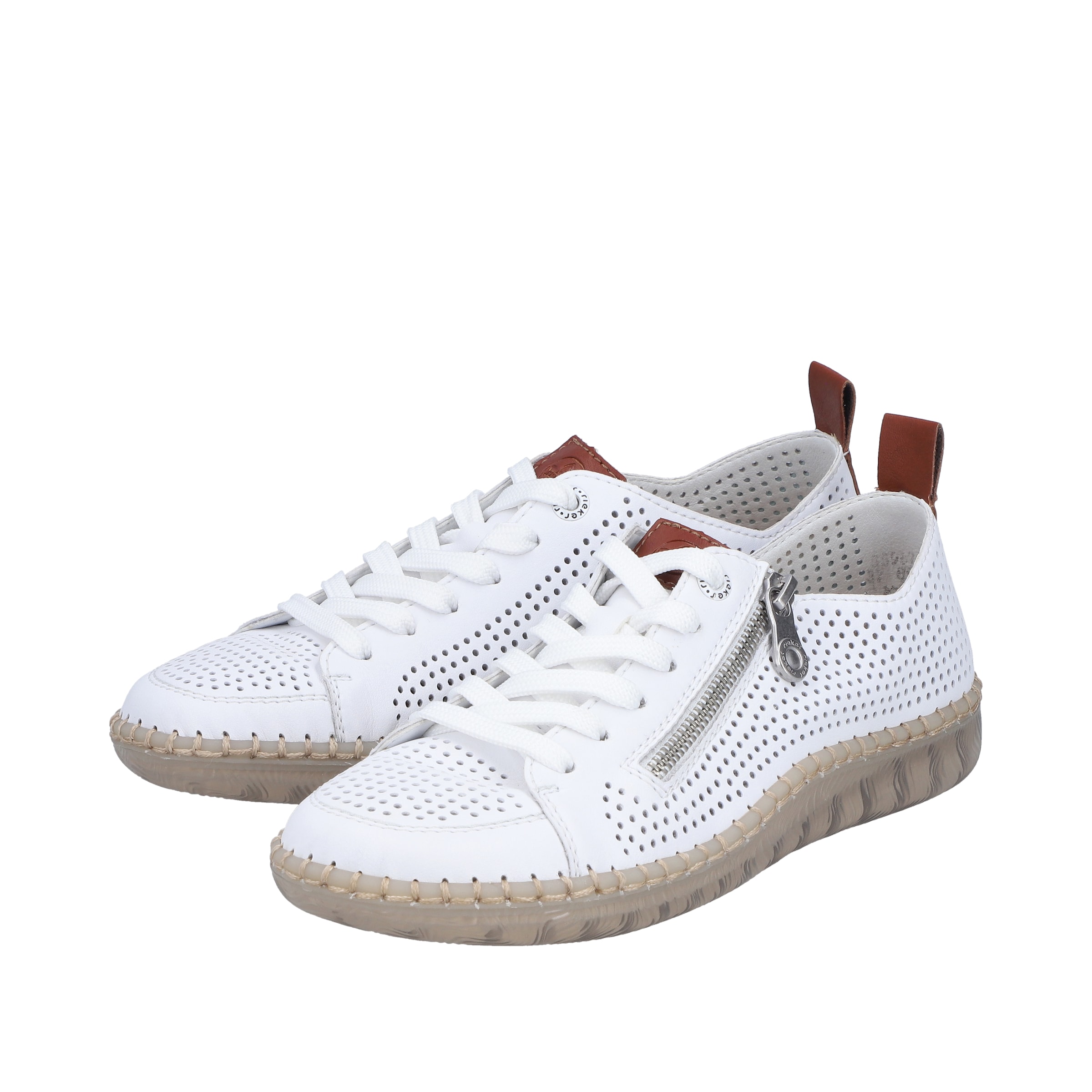 Chaussure à lacets Rieker en blanc