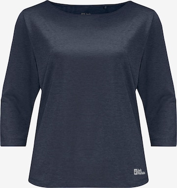 JACK WOLFSKIN Performance Shirt 'Pack And Gp' in Blue: front