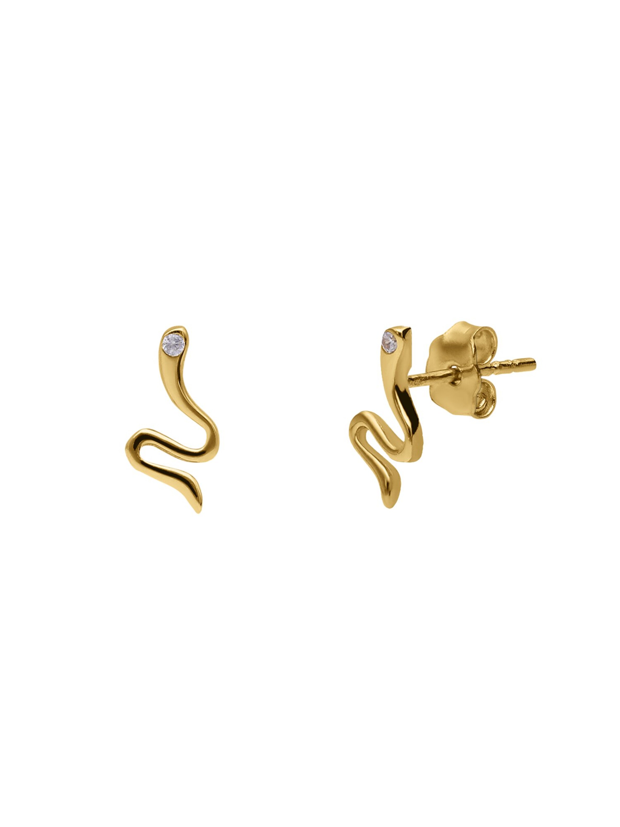 Lucardi Earrings in Gold: front