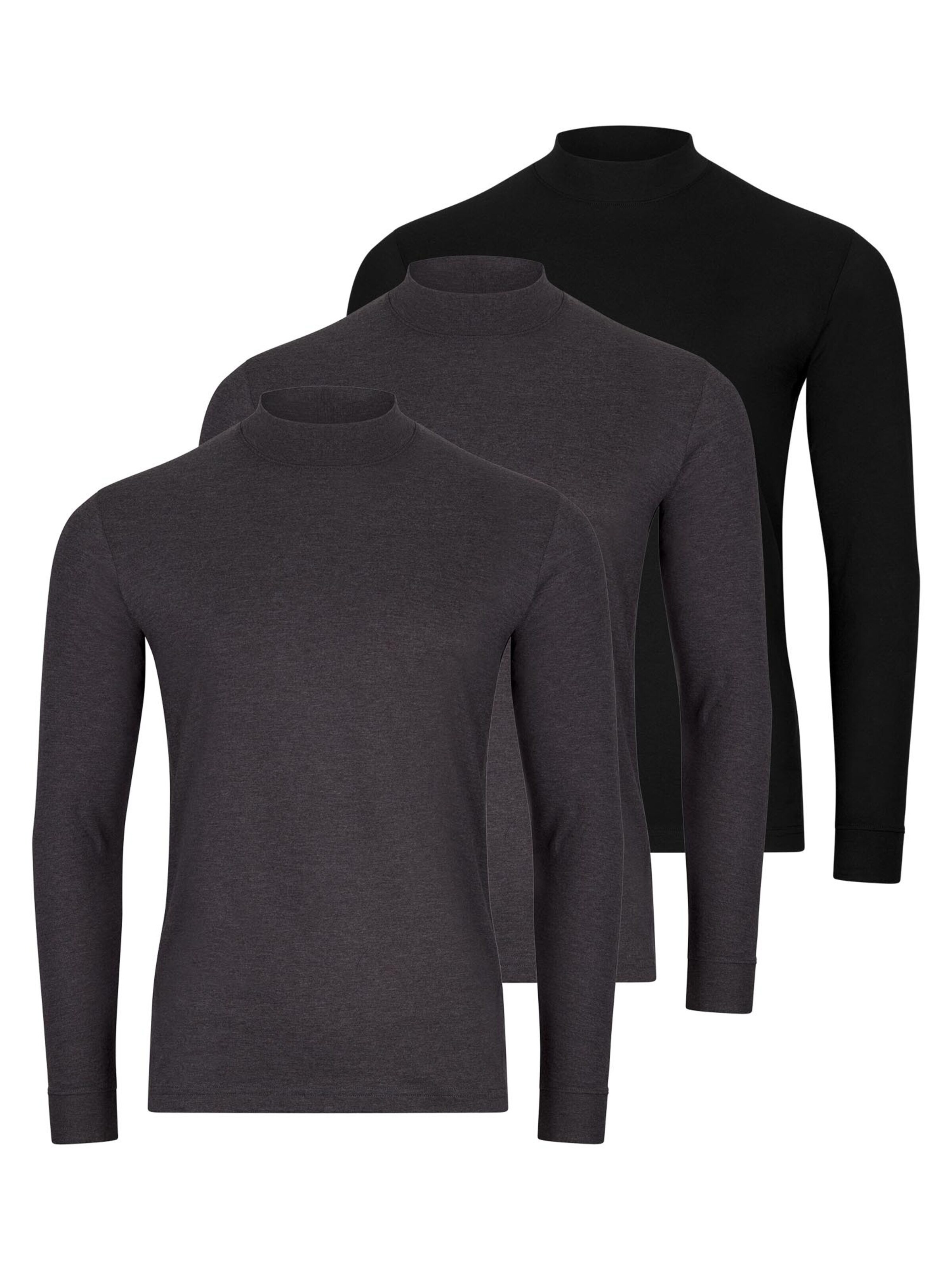 Ragman Shirt 'Basic' in Grijs: voorkant