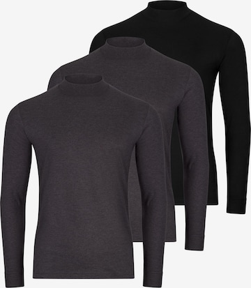 Ragman Shirt 'Basic' in Grijs: voorkant