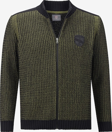 Jan Vanderstorm Knit Cardigan ' Halsten ' in Green: front