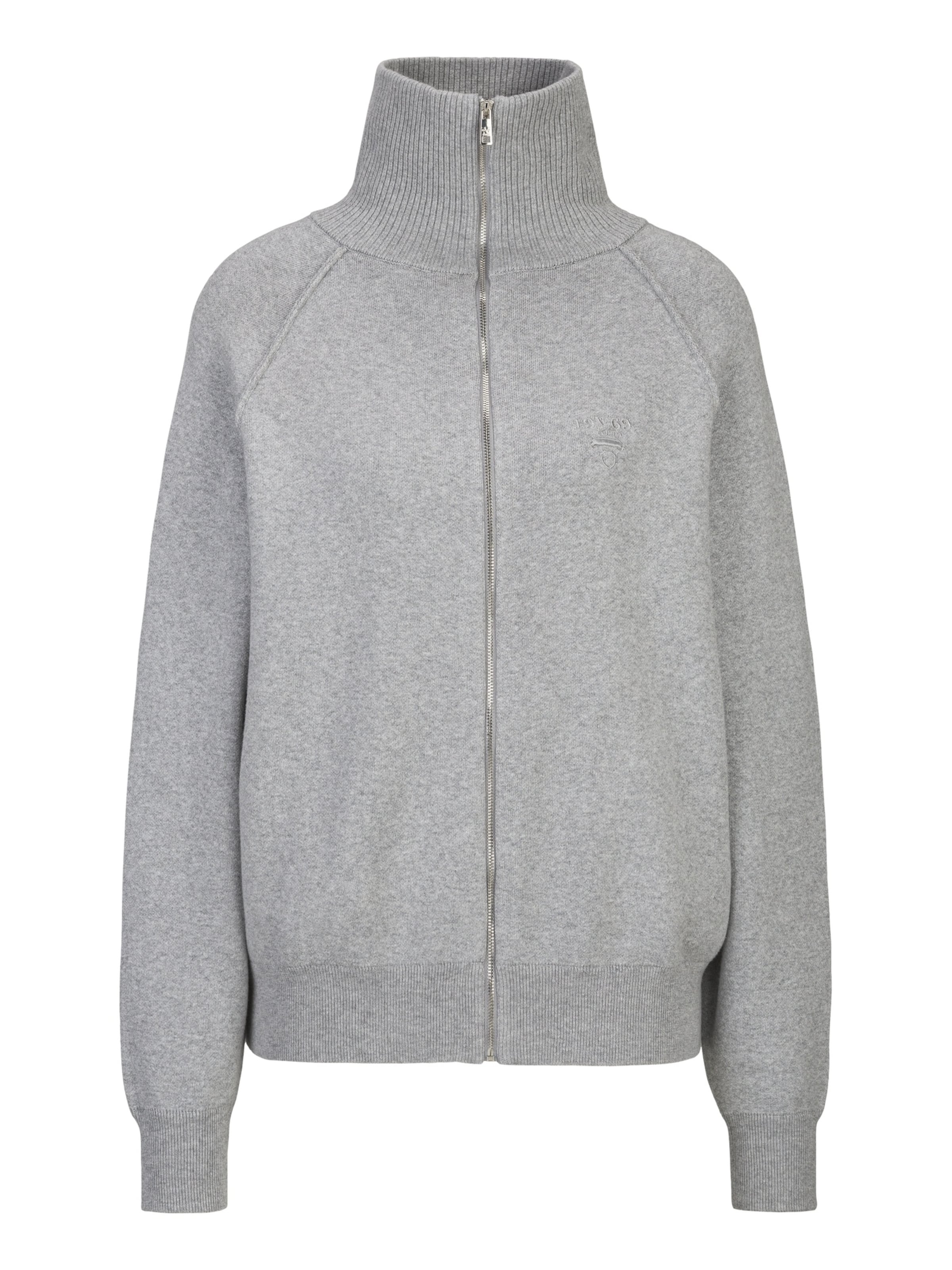 19V69 ITALIA Gebreid vest 'Almira' in Grijs: voorkant