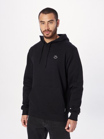 Iriedaily - Sweatshirt 'Grin Cat' em preto: frente