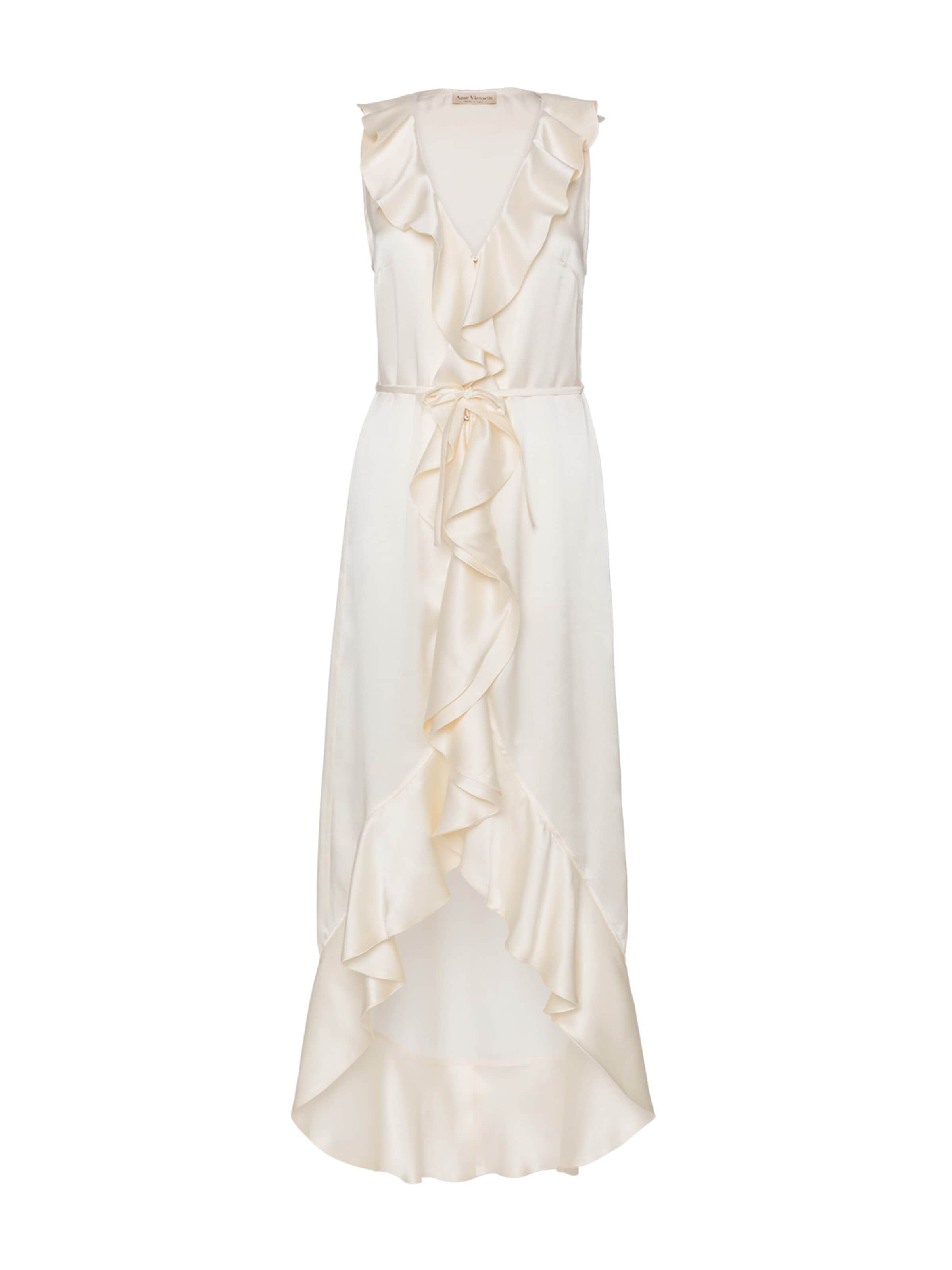 Anse Victorin Jurk 'Lea' in Beige: voorkant