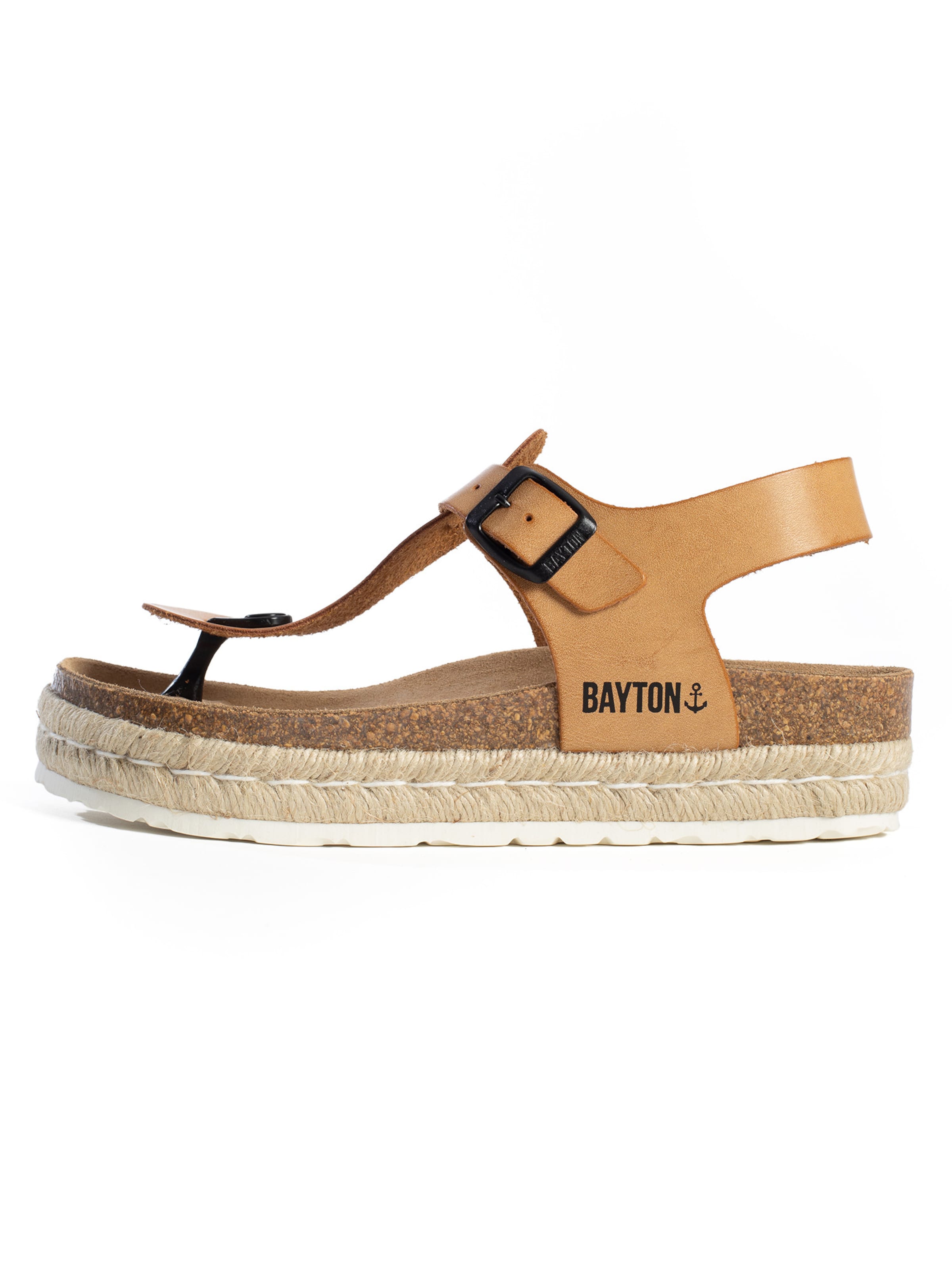 Bayton - Sandalias de dedo 'Celiane' en beige: frente