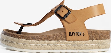 Tongs 'Celiane' Bayton en beige : devant