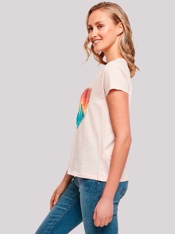 T-shirt 'Geometric Mountain Sunset' F4NT4STIC en rose
