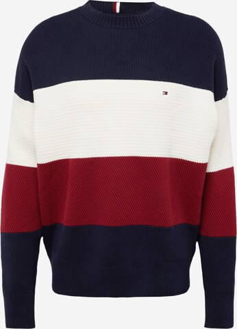 TOMMY HILFIGER Svetr – modrá: přední strana