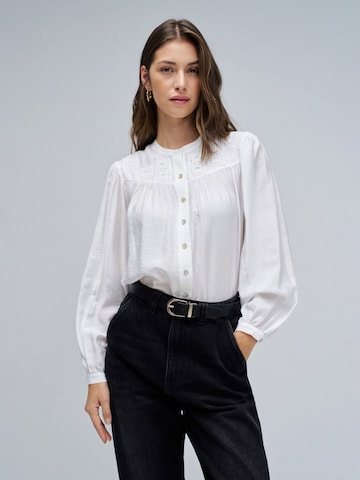 Salsa Jeans Blouse in Wit: voorkant