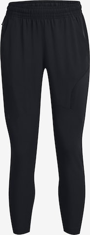 UNDER ARMOUR Tapered Workout Pants 'Unstoppable' in Black: front