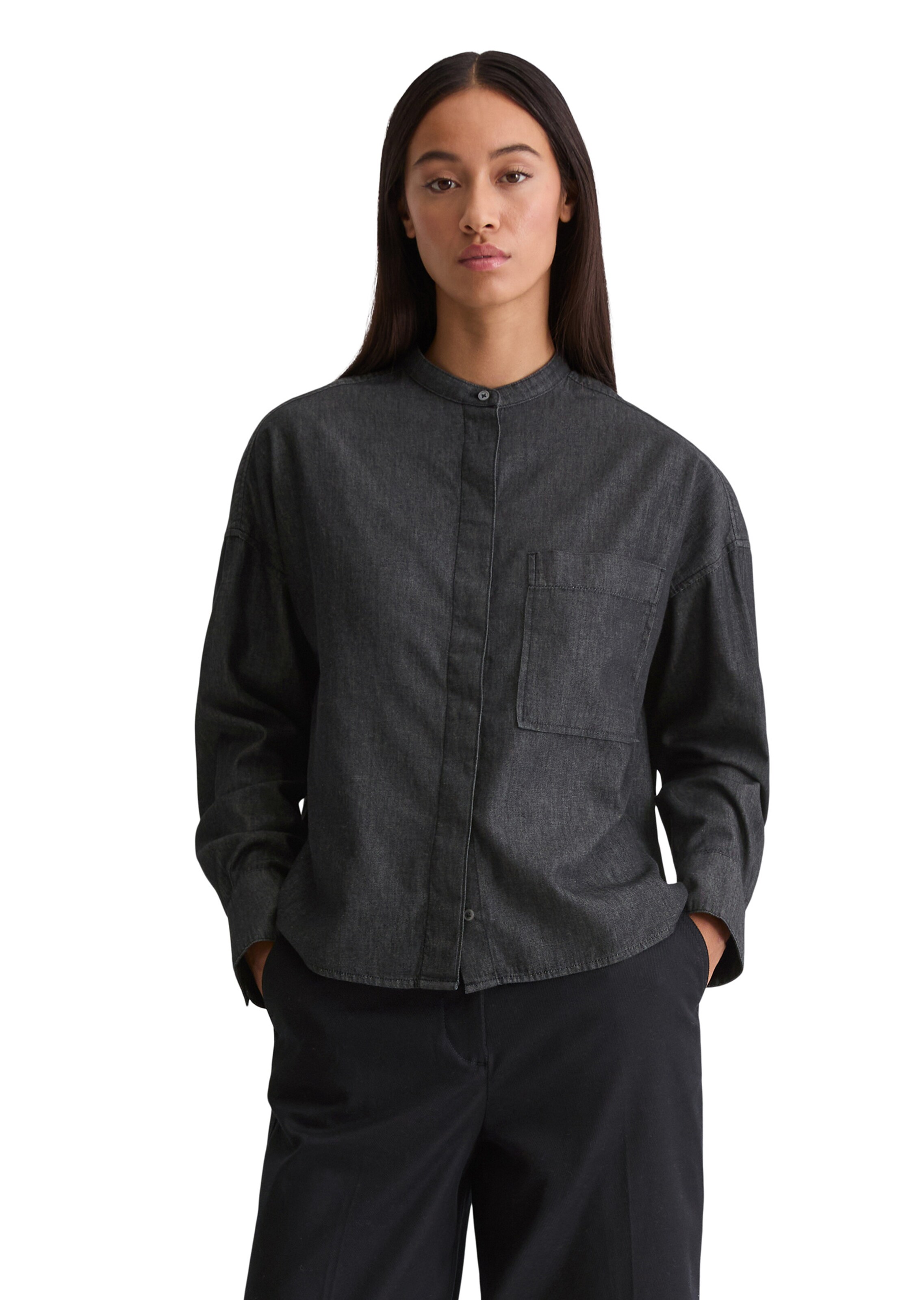 Marc O'Polo Bluse in Blau: Vorderseite