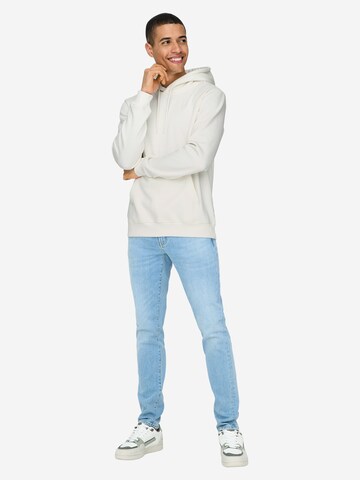 Only & Sons Sweatshirt 'Connor' in Beige