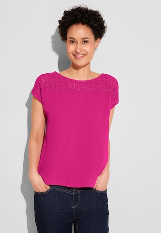 STREET ONE T-shirt i rosa