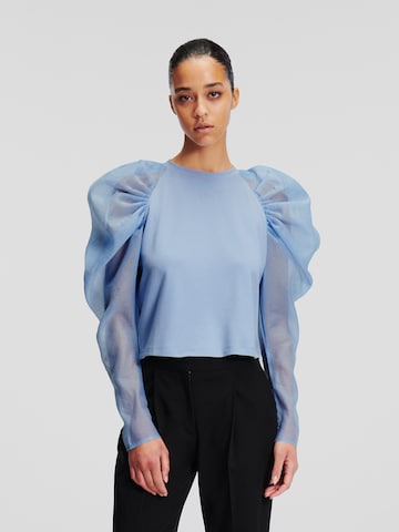 Karl Lagerfeld Blouse in Blauw: voorkant