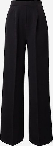 Max Mara Leisure Wide leg Pleat-Front Pants in Black: front