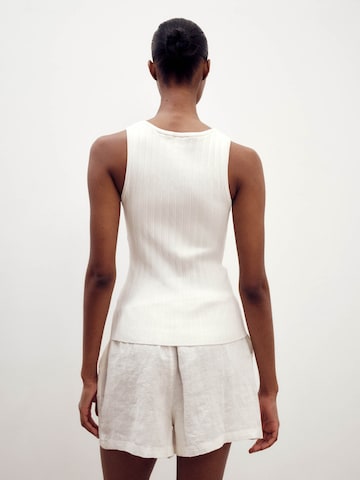 ABOUT YOU x Marie von Behrens Knitted Top 'Anna' in White