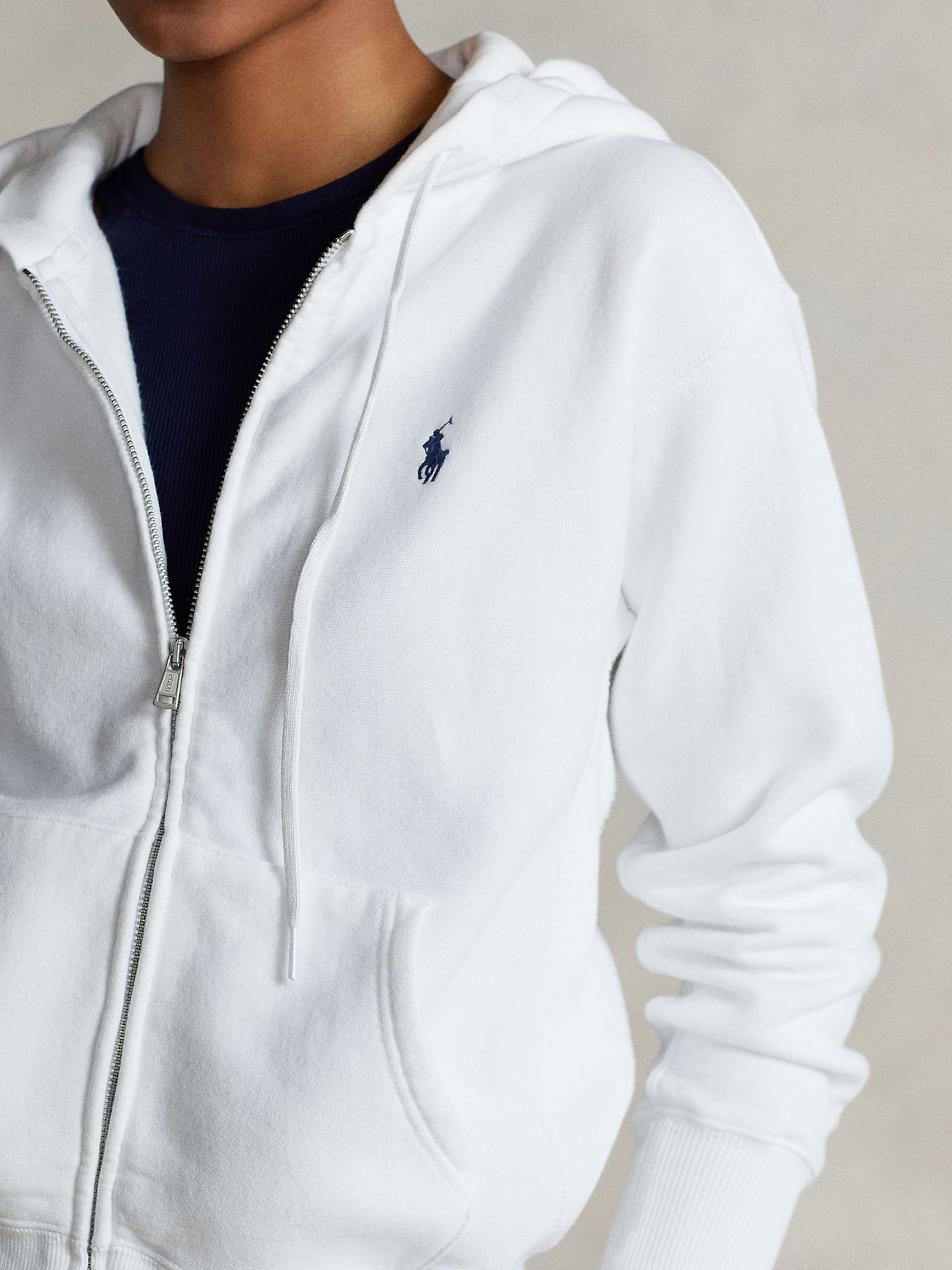 Polo Ralph Lauren Sweat jacket in White ABOUT YOU
